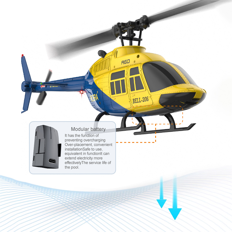 Helicóptero A60 RC 2.4G 6-Aixs - Rc Helicopter Case avaliação e preço